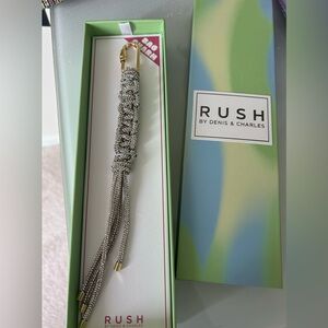 Viral Marshalls Silver Rhinestone Bag Charm Lanyard